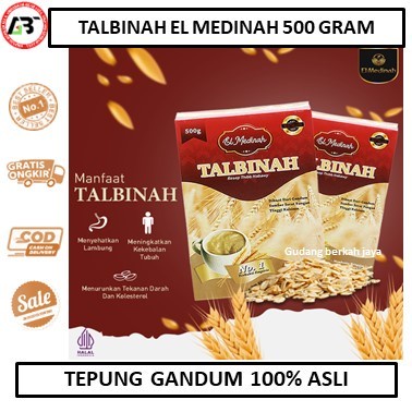 

SALE !!! TALBINAH EL MEDINAH RESEP THIBB NABAWY 500GR TEPUNG GANDUM 100% ASLI READYY