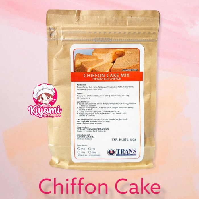 

SALE !!! TRANS CHIFFON CAKE MIX 500 GRAM TEPUNG PREMIX KUE INSTANT READYY