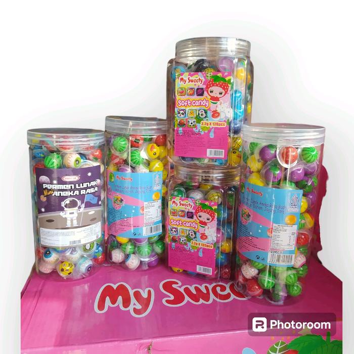 PERMEN LUNAK MINI @120 CANDY GUMMY LUNAK - PERMEN CANDY FOOD Toples korea
