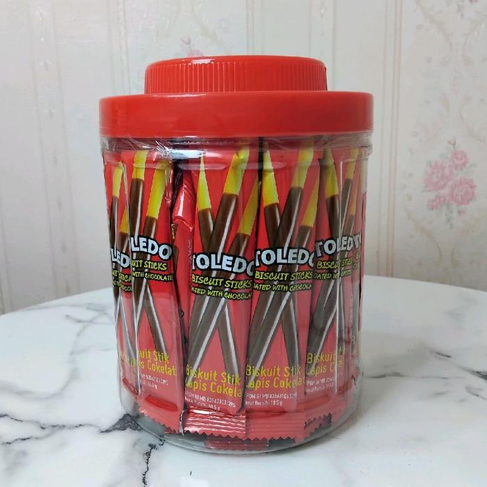 

TOLEDO BISKUIT STIK LAPIS COKLAT (60pcs/toples@10.5g) Food