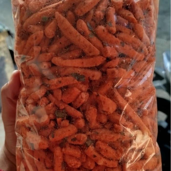 

1 Kg Basreng Stik Balado Pedas Daun Jeruk Cemilan Snack Food Kerang