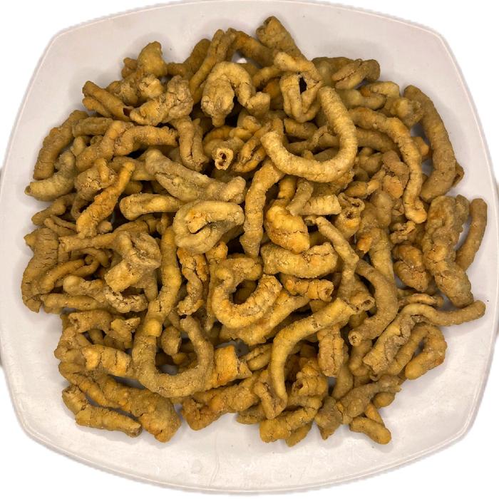 

[RESYA SNACK] Keripik Usus Ayam Original Dan Pedas Daun Jeruk Gurih Renyah Pedas Food Kripik Crispy