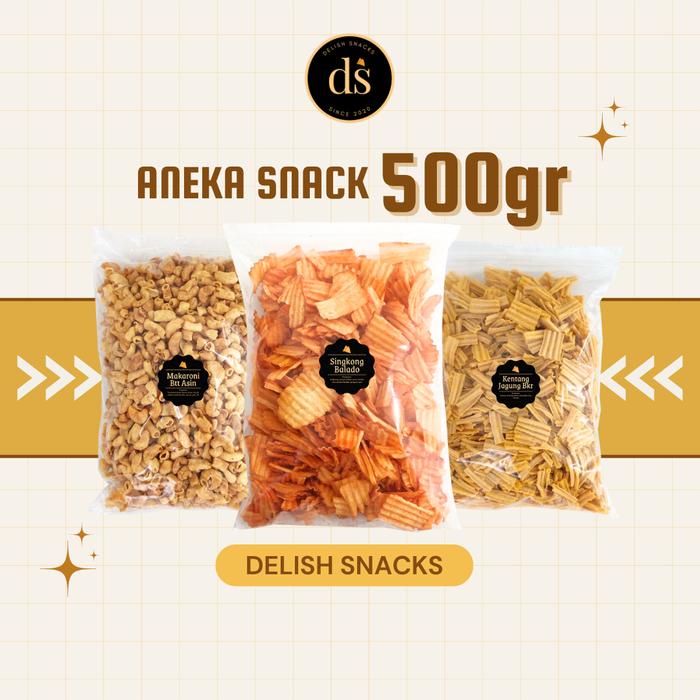 

[DELISH SNACKS] Aneka Snack Grosir 500 Gram / Cemilan Cemilan Grosiran Kiloan Asin Pedas