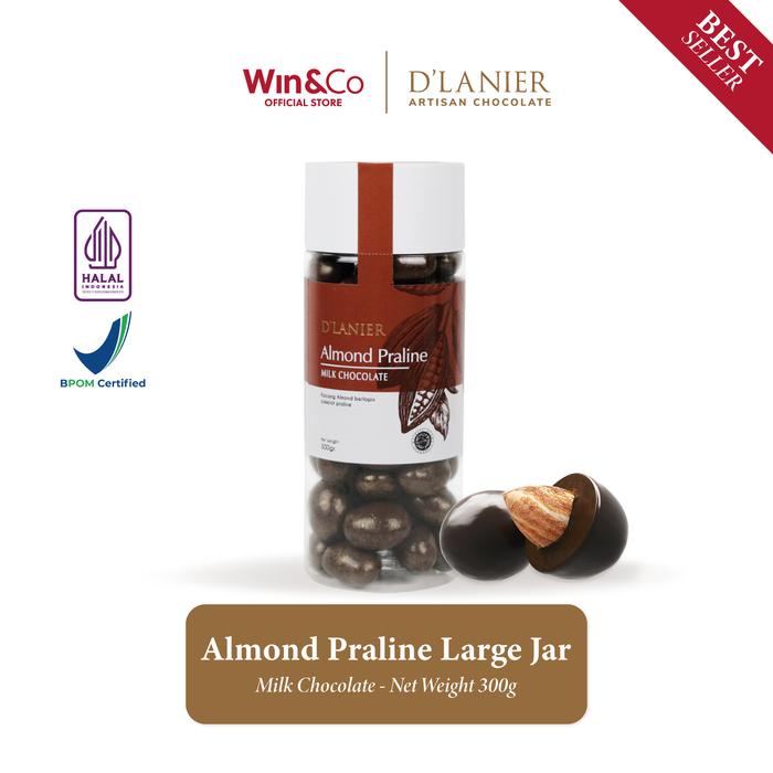 

D'Lanier Almond Praline with Milk Chocolate - 300 gr (Large Jar)