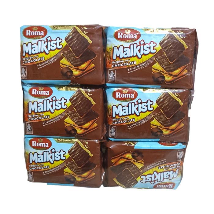 

6 Pcs Roma Malkist Crackers - Coklat - Abon - Keju Manis 95 gram Cookies Food Camilan Snack Cokelat