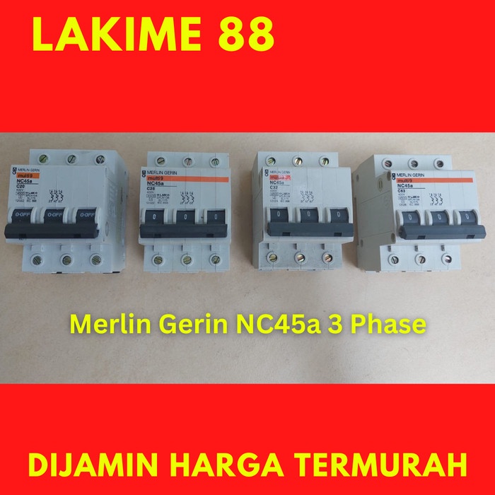 TOP MCB MERLIN GERIN NC45A 3 PHASE ( 20A, 25A, 32A, 63A ) -