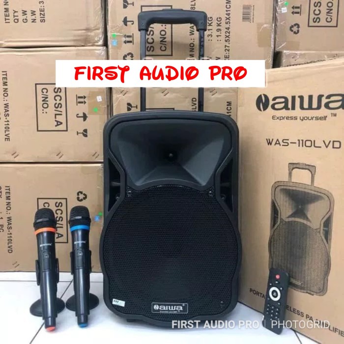 SPEAKER PORTABLE WIRELESS MEETING AIWA WAS 110 LVD 10 INCH BLUETOOTH