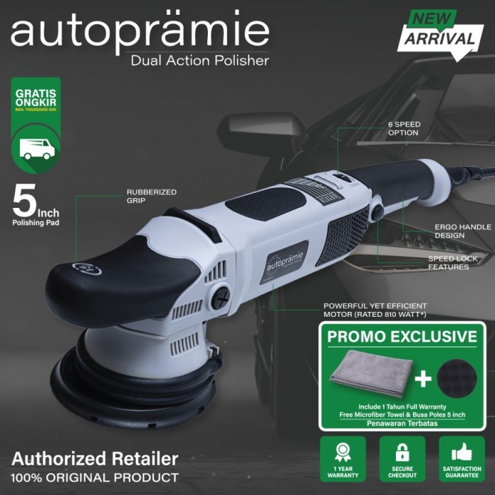 Mesin Poles Dual Action 5 inch orbit 15 mm Autopramie Polisher