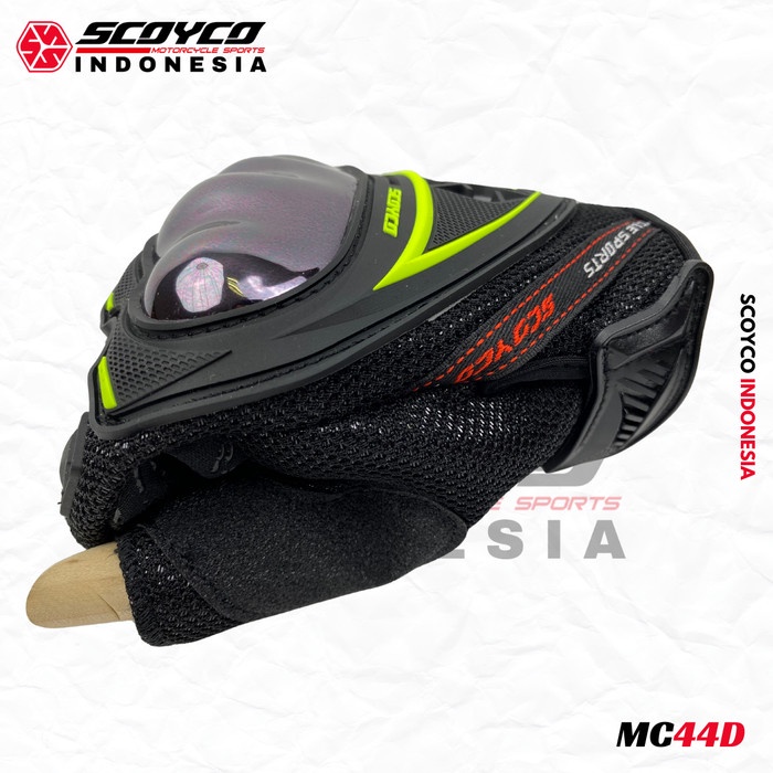 DISKON SARUNG TANGAN MOTOR HALF FINGER PROTEKTOR TPU ANTI SLIP SCOYCO MC44D READYY
