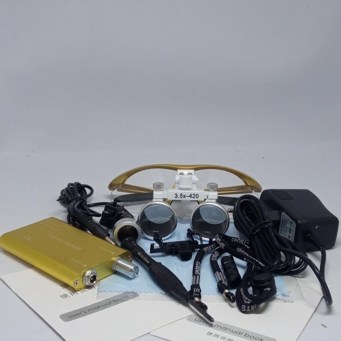 

Sale Terbatas Dental Loupe Led Kaca Pembesar Zoom 3.5X Dengan Lampu