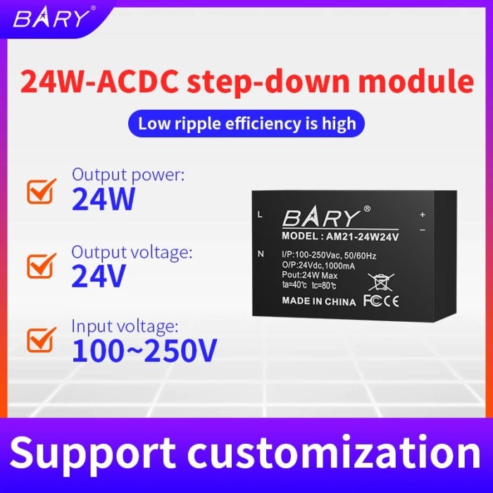 AM21-24W24V AC-DC Switching 24W Buck Power Supply Module 110V 220V To