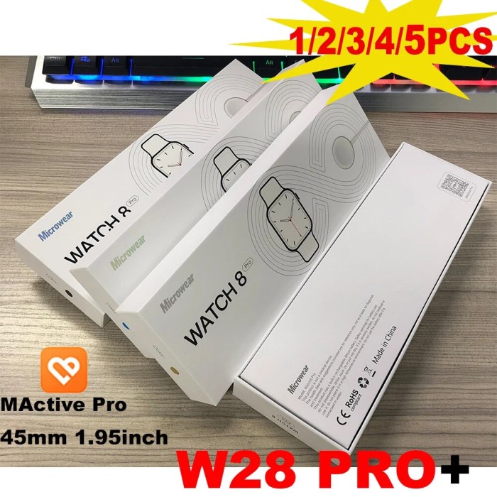 Microwear W28 Pro Smart Watch for Men Women 45mm Bluetooth Call