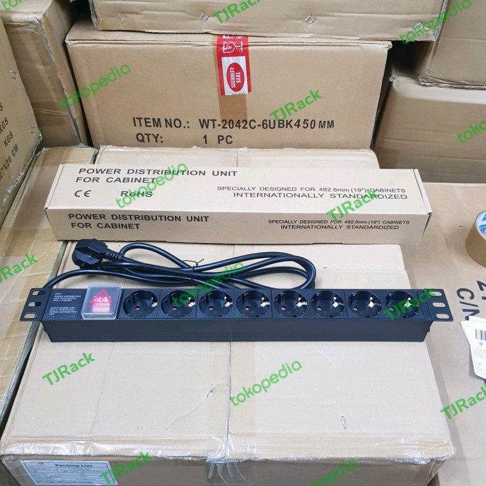 PDU rack server 8 port / PDU 8 lubang