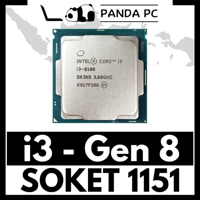 Processor Core i3 Gen 8 LGA 1151 8100 8100T Coffee Lake Mobo H310
