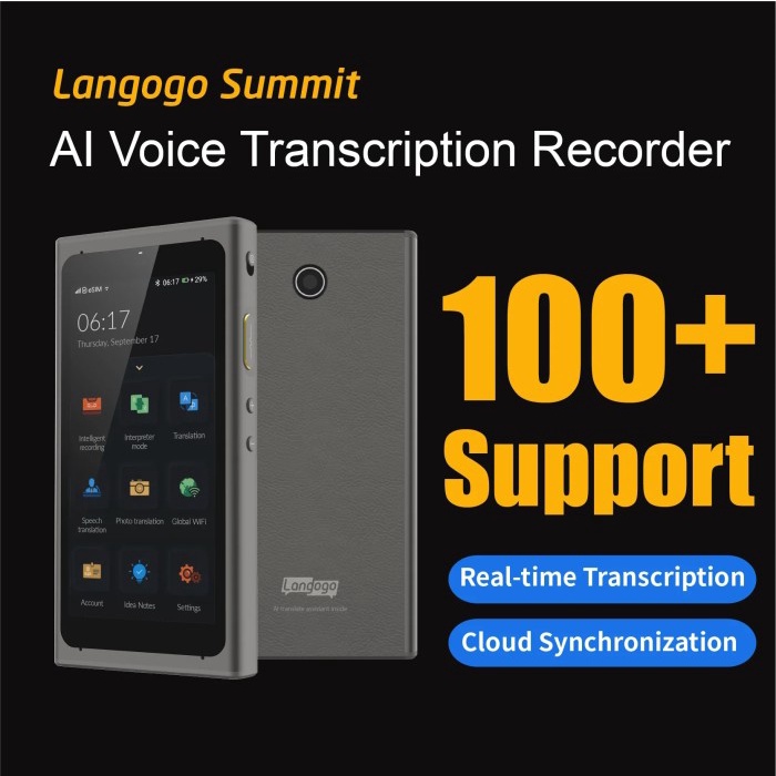 Langogo Language Voice Recorder and Translator Instant Translate