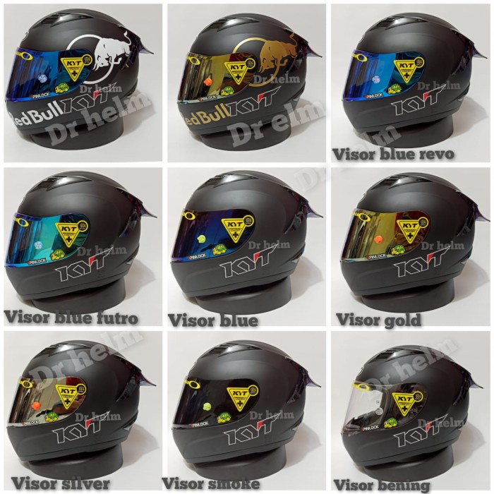 HELM KYT R10 BLACK DOFF FULL FACE PAKET GANTENG
