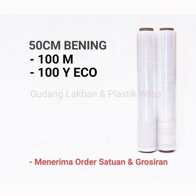 HJK PLASTIK WRAPPING 50CM x 17 x 100 Stretch film 100M STRETCH FILM MURAH