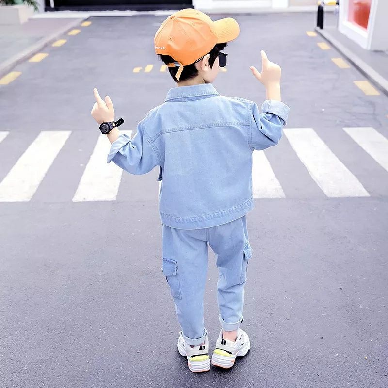 Gratong Roberto Jeans Set Setelan Fashion Jeans Anak Laki Laki Import Jacket Anak Laki Laki Polos