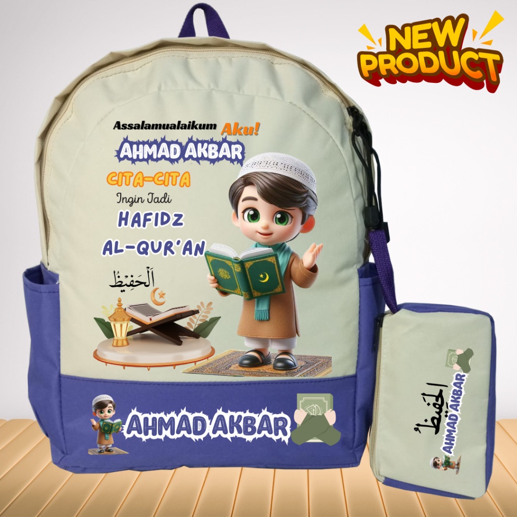 FREE ONGKIR SHABIRA_TAS - TAS SEKOLAH ANAK TK SD CITA-CITA ANAK HAFIDZ AL-QURAN / TAS BACKPACK