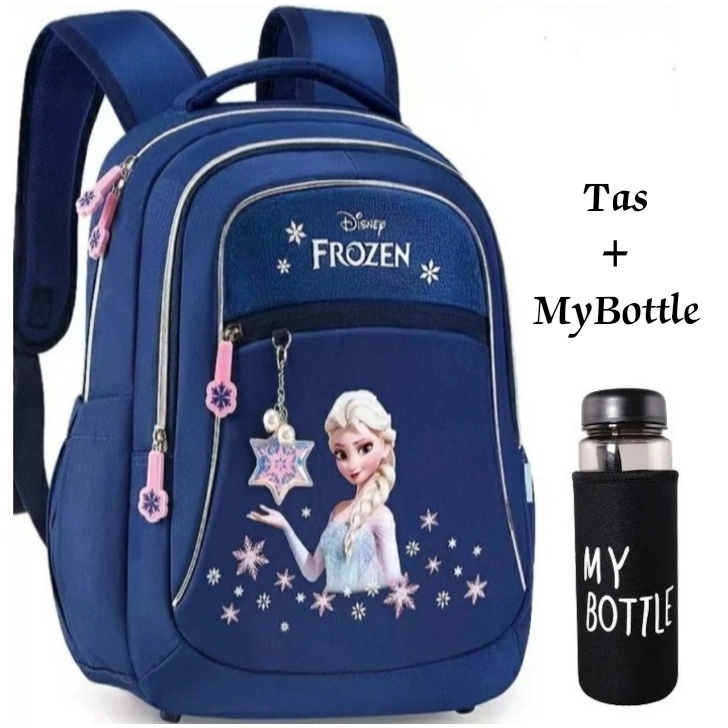 BEST SELLER [ BONUS BOTOL ] TAS RANSEL ANAK PEREMPUAN MOTIF FROZEN / TAS GENDONG SEKOLAH ANAK
