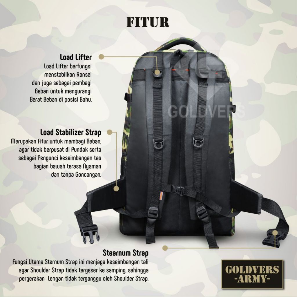 FREE ONGKIR GOLDVERS - DEST RANSEL GUNUNG TAS RANSEL PRIA TAS RANSEL ORIGINAL GOLDVERS TAS RANSEL
