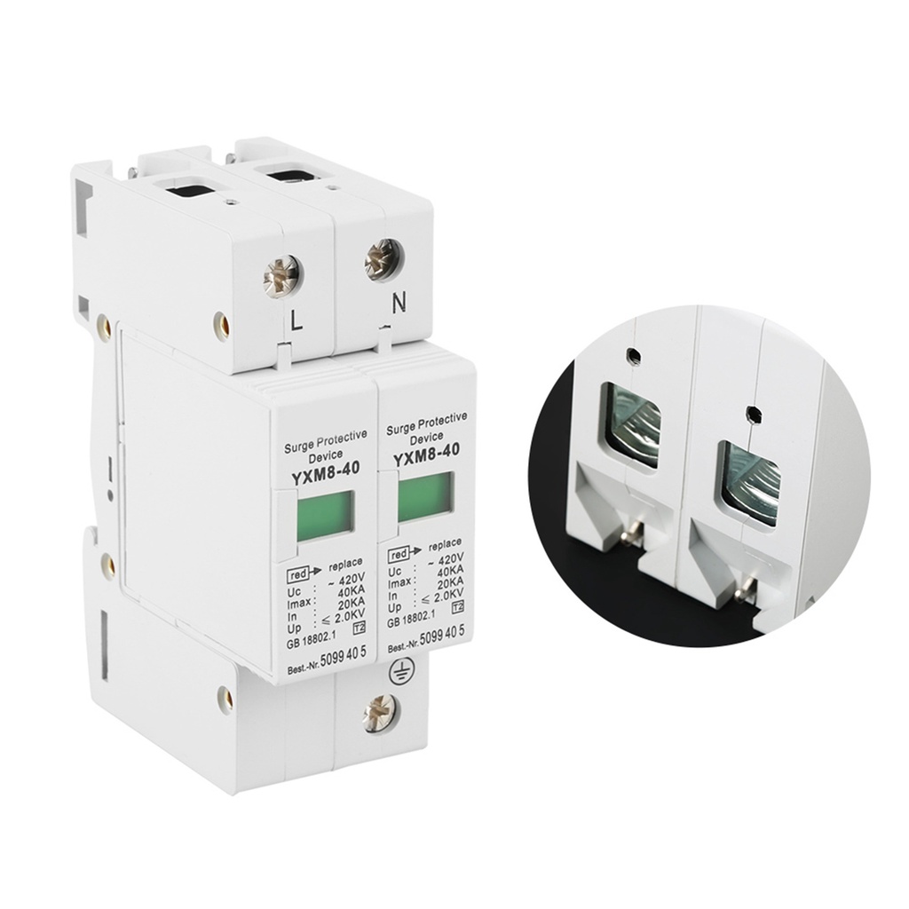 220V 2P 40KA House Protective Low Voltage Arrester Device Low voltage Arrester Device Protective Dev