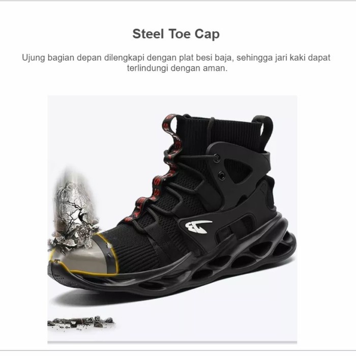 (ORIGINAL) Safety Snakers Joobang 799 Hitam Sepatu Safety Ujung Besi