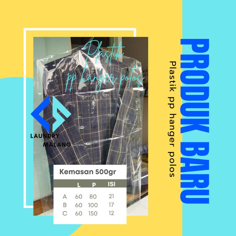 Promo Plastik Gantungan Baju / Plastik Hanger Baju / Pp Plastik Laundry Lubang / Plastik Laundry
