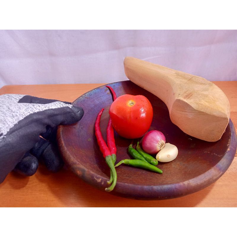 Promo  Terlaris Cobek Dari Tanah Liat + Ulekan Dari Kayu Terbaik