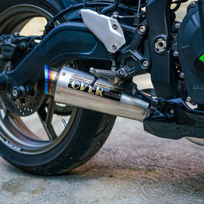 Knalpot Full System GP RS Kawasaki ZX25R Under Belly OVER Racing Asia Webike