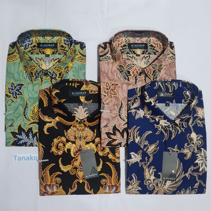 Kemeja Batik Alisan Lengan Pendek Big Size 16.5 17.17.5.