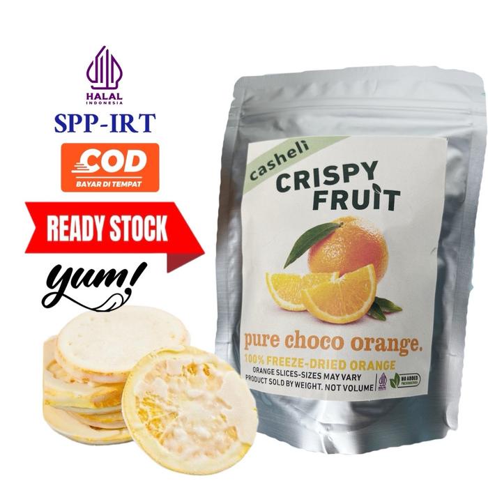 

casheli Crispy Freeze-dried Chocolate Coated Orange Food Camilan 50g Coklat Manis Snack Cokelat