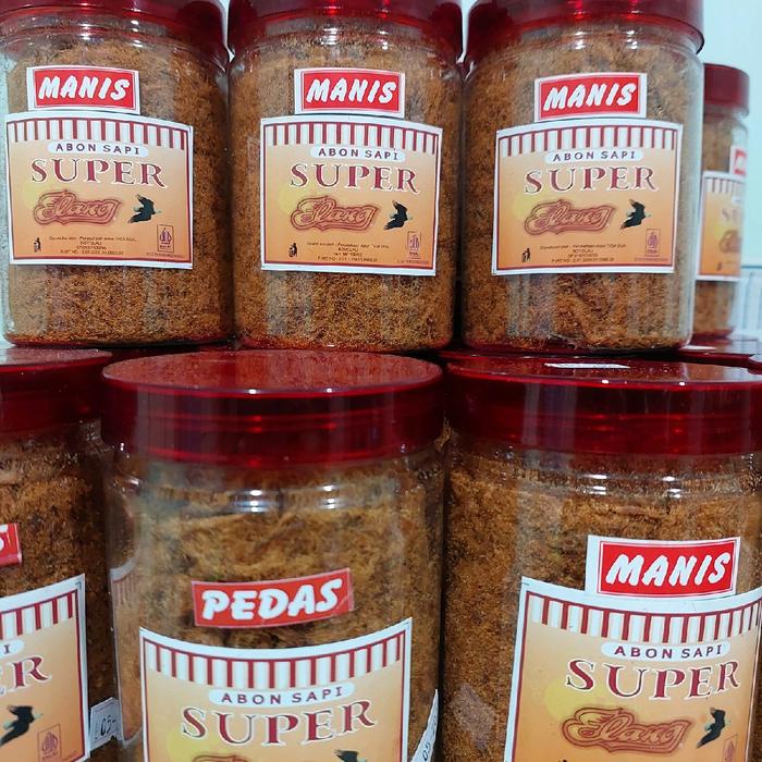 

Abon Sapi Super Elang kemasan toples Berat bersih 200 gram, asli Boyolali
