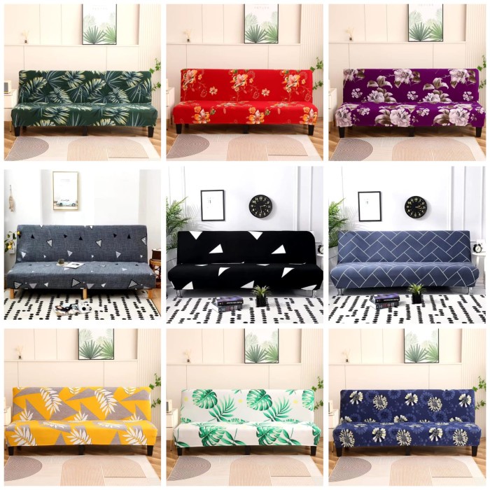 PROMO_ Cover sofa bed INFORMA strecth-Sarung PENUTUP sofa bed ELASTIS motif _