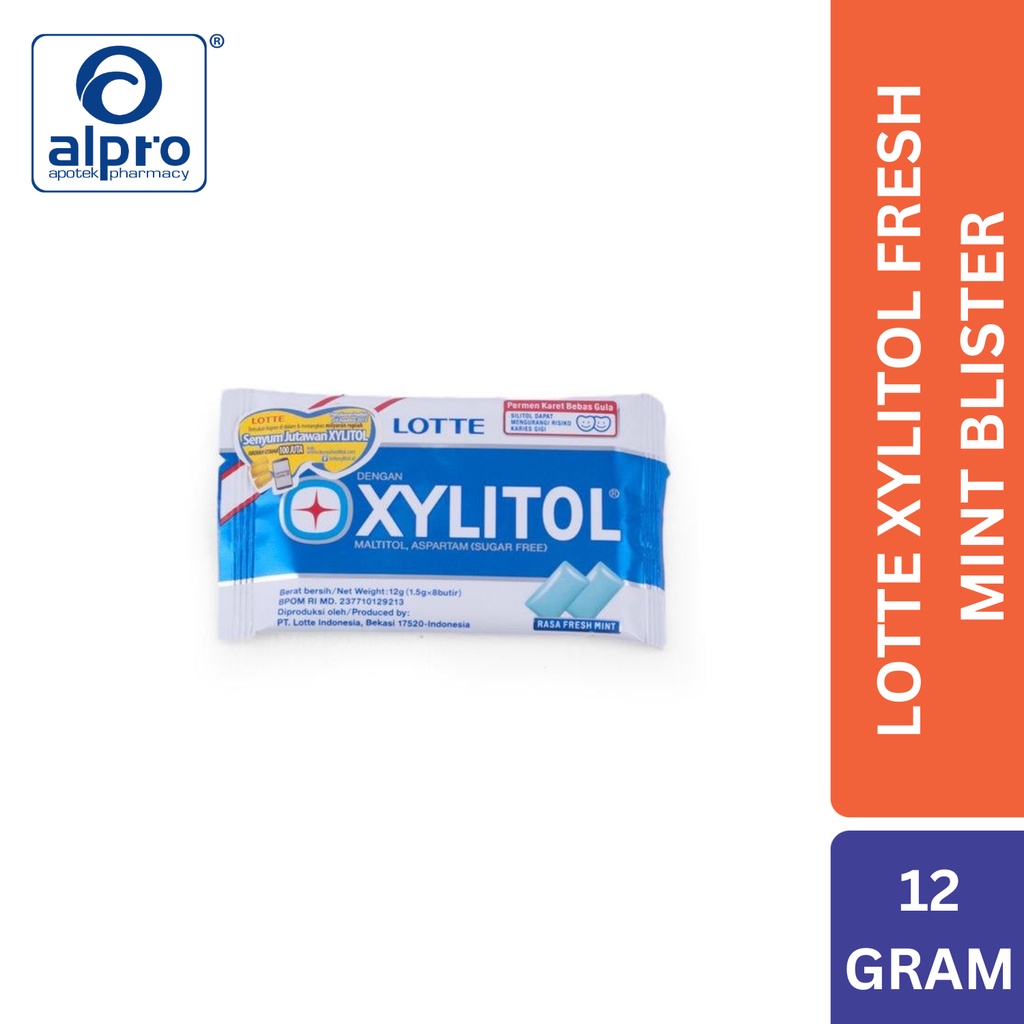 

LOTTE XYLITOL FRESH MINT BLISTER 12S