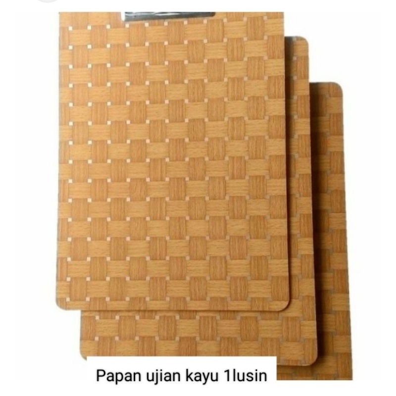 

(12pcs) papan ujian kayu perlusin / clip board kayu