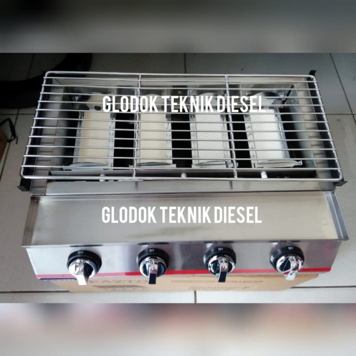 Diskon Alat Panggang Gas 4 Tungku Panggangan Portable Original