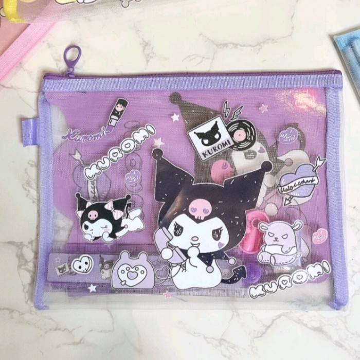 

Alat tulis set kuromi tempat pensil buku kuromi stationery set kuromi Kode 552