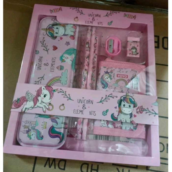 

Alat tulis set unicorn stationery set unicorn dompet unicorn Kode 1053