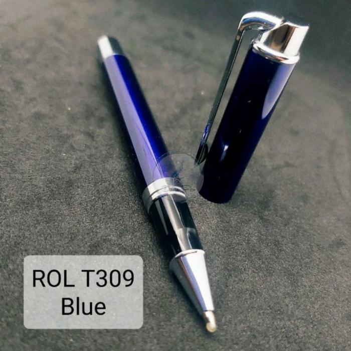 

Bollpoint Metal Promosi Blue Stainless Gratis Hard Box & Grafir Nama Alat Stationery Kode 1303
