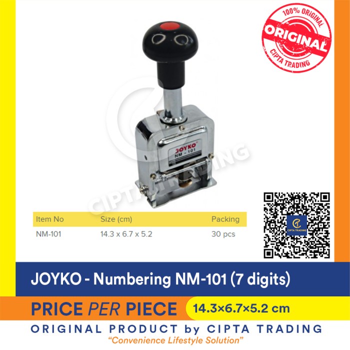 

Numbering machine - Joyko - 7 Digits Kode 793