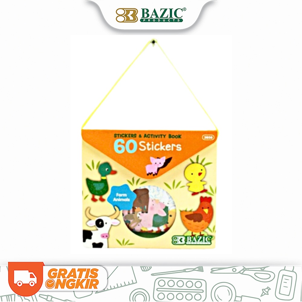 

Gratong Bazic Farm Animal Series 60 Pcs Stickers - Buku Stiker Anak