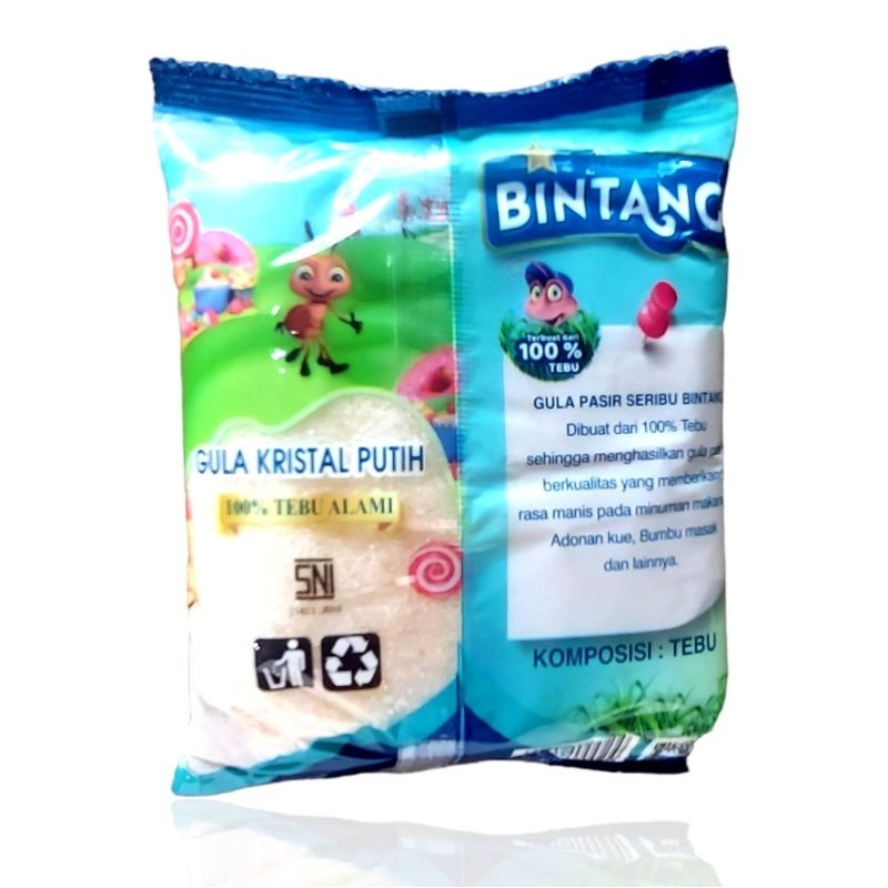 

HJE Gula Pasir SERIBU BINTANG 220 GRAM Gula Kristal Putih 100% Tebu Alami