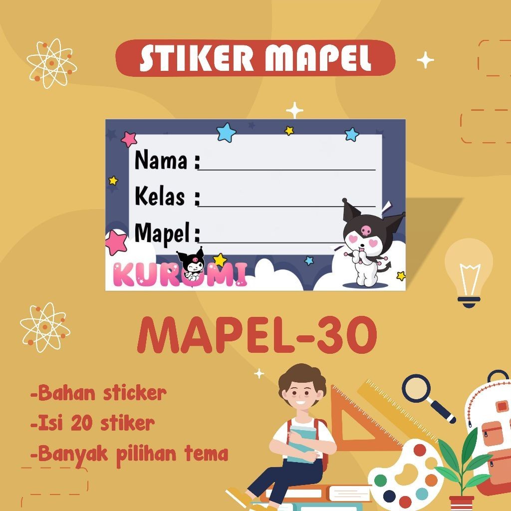 

Diskont Jdm Project - 20 Stiker Mapel - Label Buku Pelajaran Sekolah - Stiker Mata Pelajaran