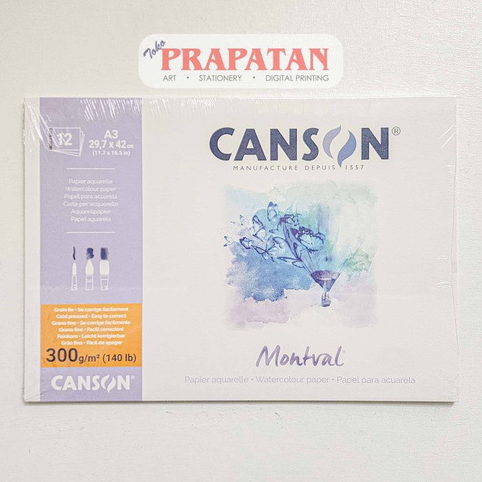 

Canson Montval Watercolor Book Pad A3 Buku Cat Air