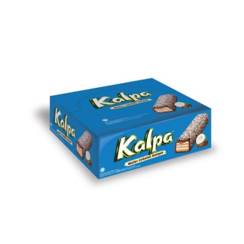 

Kalpa Wafer Coklat Kelapa 1 box-KALPA CEMILAN WAFER LAPIS BERTABUR KELAPA ISI 12 PCS