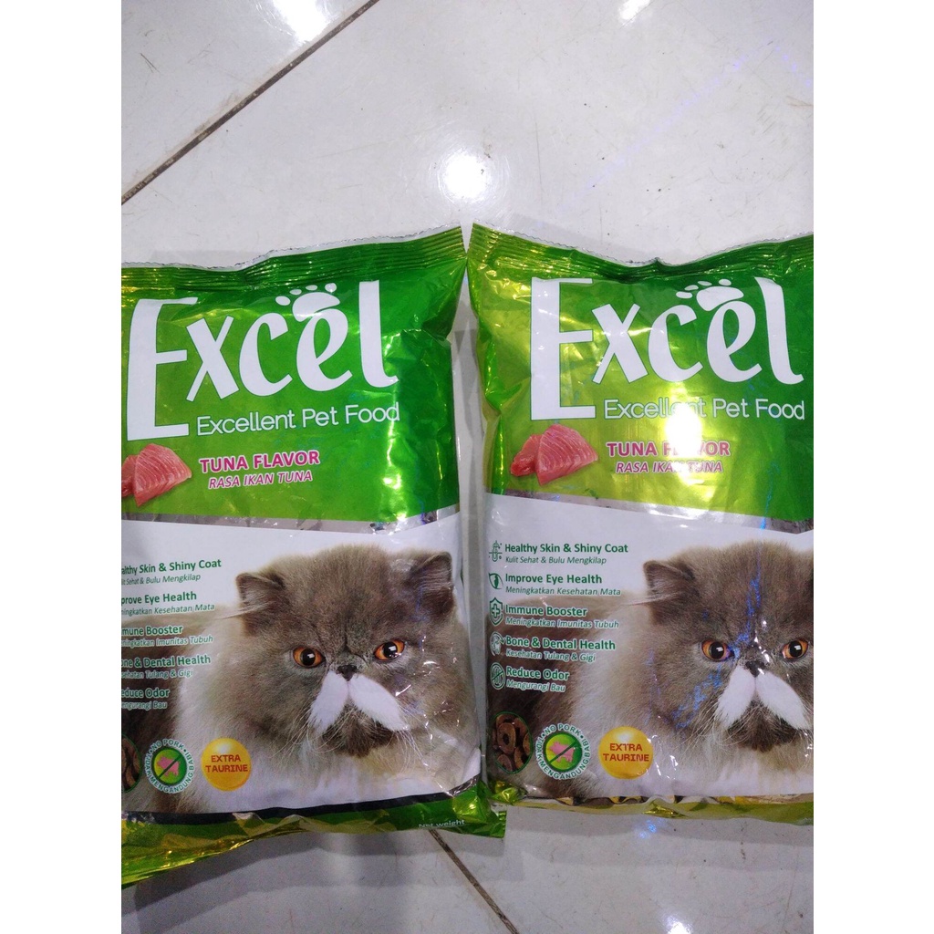 

Excel donat paket 1kg makanan kucing murah 2pcs