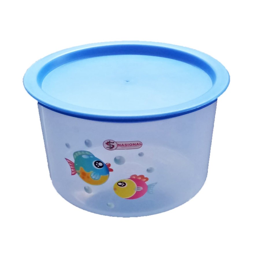 

Toples Plastik 1 Liter Bulat Tempat Penyimpanan Wadah Makanan Snack Cemilan Kedap Udara Food Grade