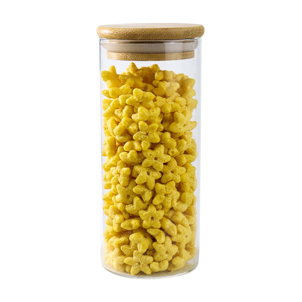 

Toples Kaca Tutup Kayu Kedap Udara Borosilicate Glass