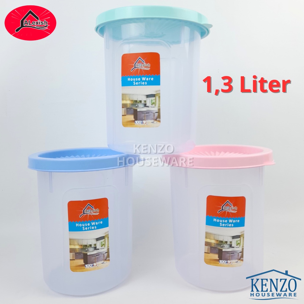 

Toples Plastik 1,3 L Kue Kering Lebaran Toples Bening Bulat Snack Mini
